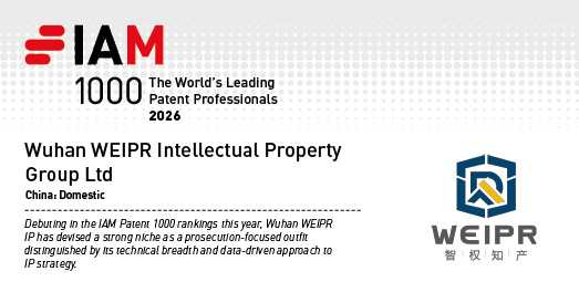 Proven Strength! WEIPR Group Ranked in the IAM Patent 1000 